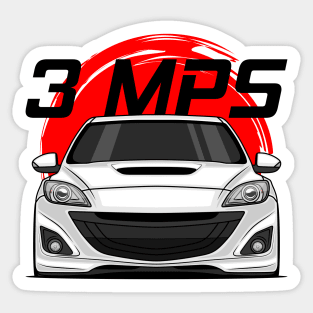 Front White 3 MPS Mazdaspeed3 JDM Sticker